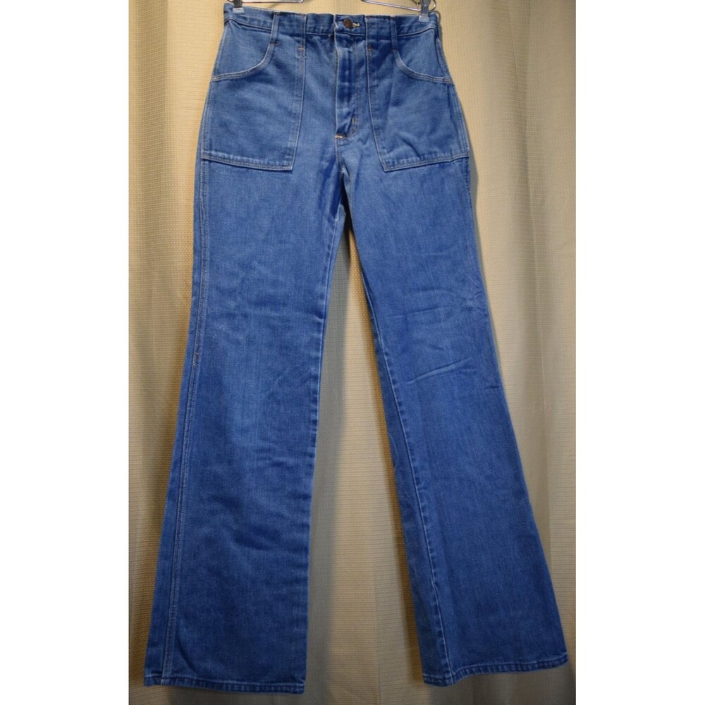 1970s MAVERICK VTG Mens Jeans 32x36 Disco Wide Leg Flare Denim EXCELLENT Retro